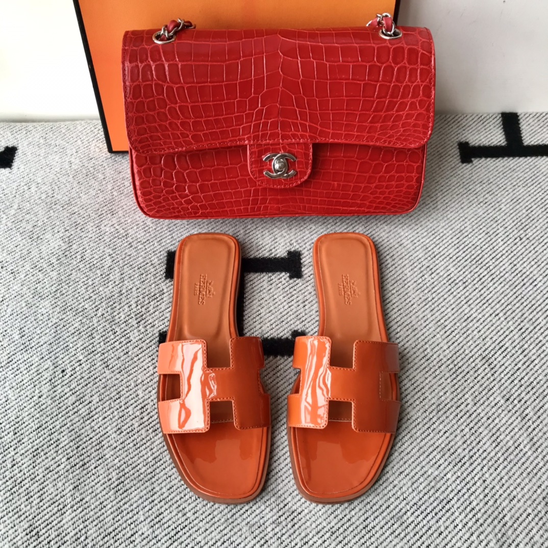 에르메스 올수공 오란 슬리퍼 샌들 페이던트 28